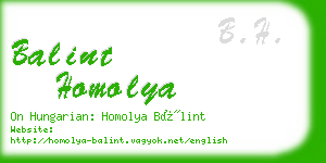 balint homolya business card